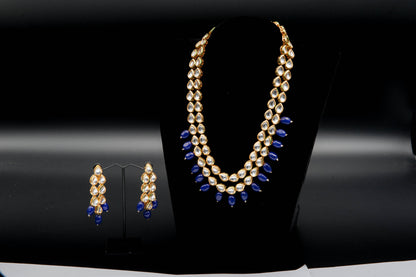 Midnight Cascade-Kundan Set