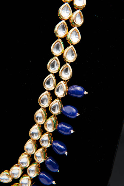 Midnight Cascade-Kundan Set