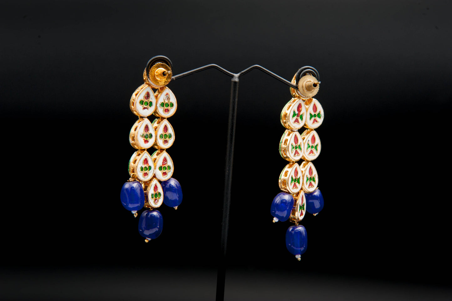 Midnight Cascade-Kundan Set