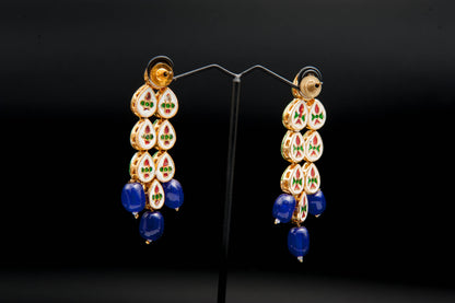 Midnight Cascade-Kundan Set