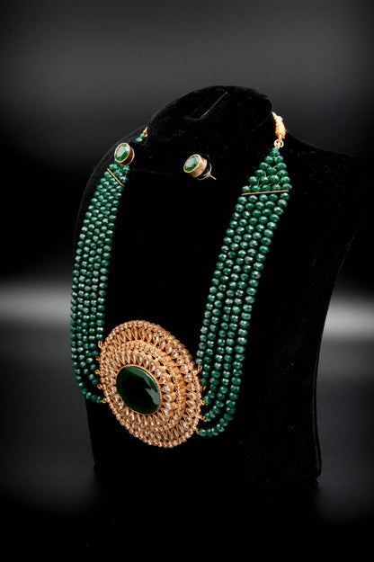 Emerald Empress-Kundan Set