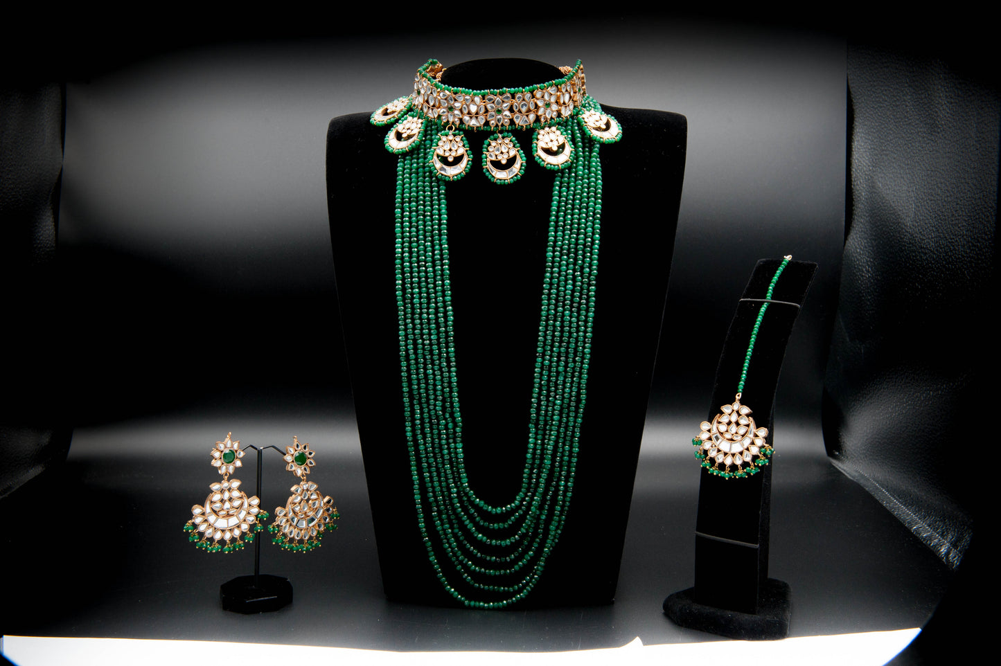 Verdant Majesty-Kundan Set