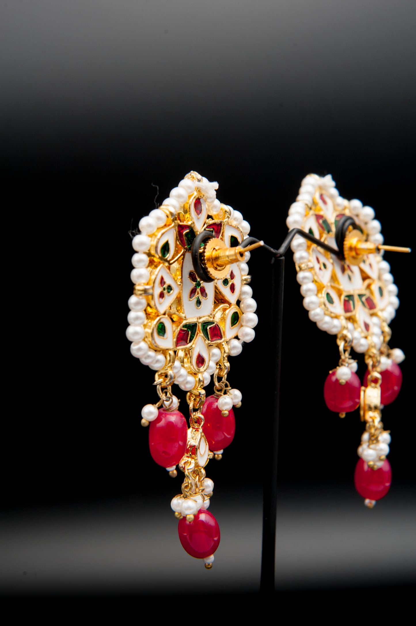 Crimson Bloom-Kundan Set