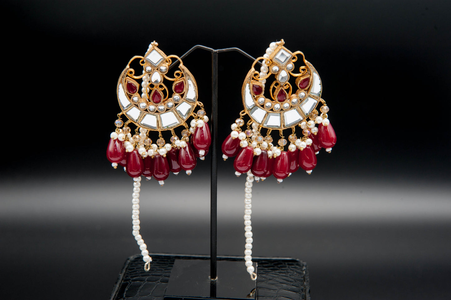 Regal Crimson Heirloom-Kundan Set