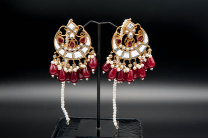 Regal Crimson Heirloom-Kundan Set