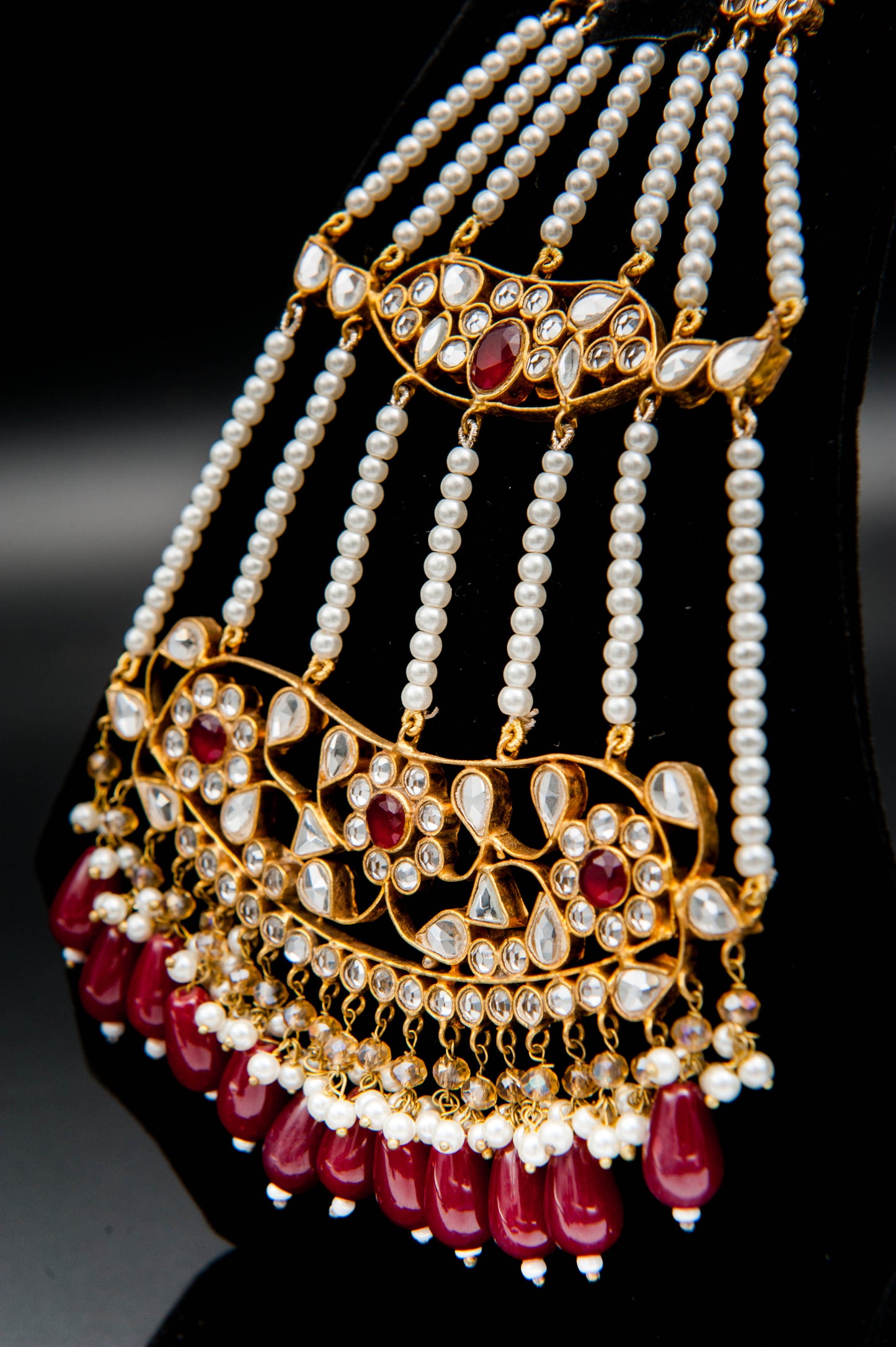 Regal Crimson Heirloom-Kundan Set