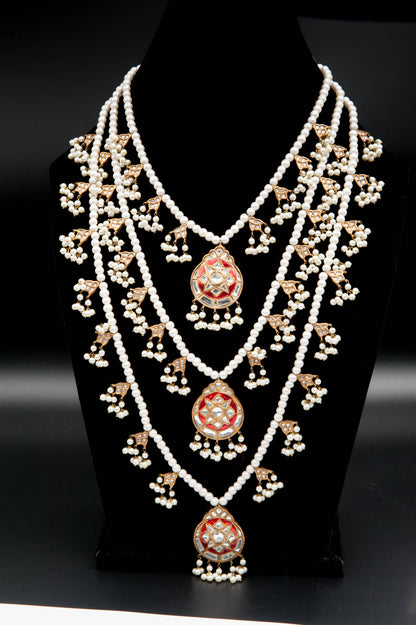 Regal Crimson Heirloom-Kundan Set