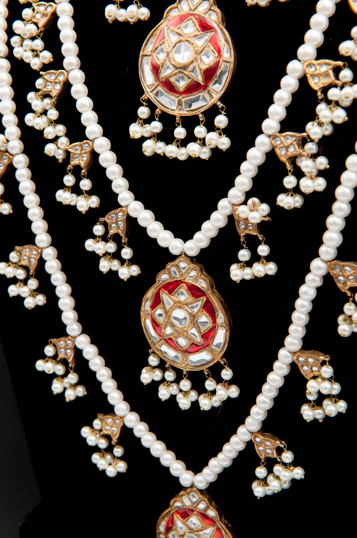 Regal Crimson Heirloom-Kundan Set