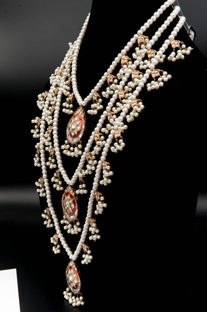 Regal Crimson Heirloom-Kundan Set