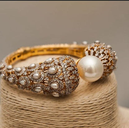 Celestial Pearl Bracelet — 925 Sterling Silver with 24K Gold Plated