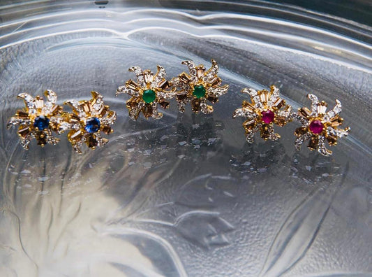 Blooming Gem Sterling Studs
