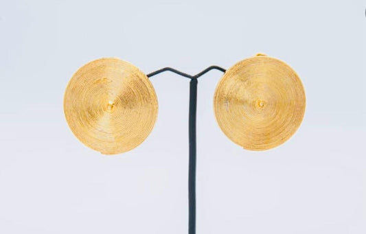 Handmade Gold-Plated Ear Studs