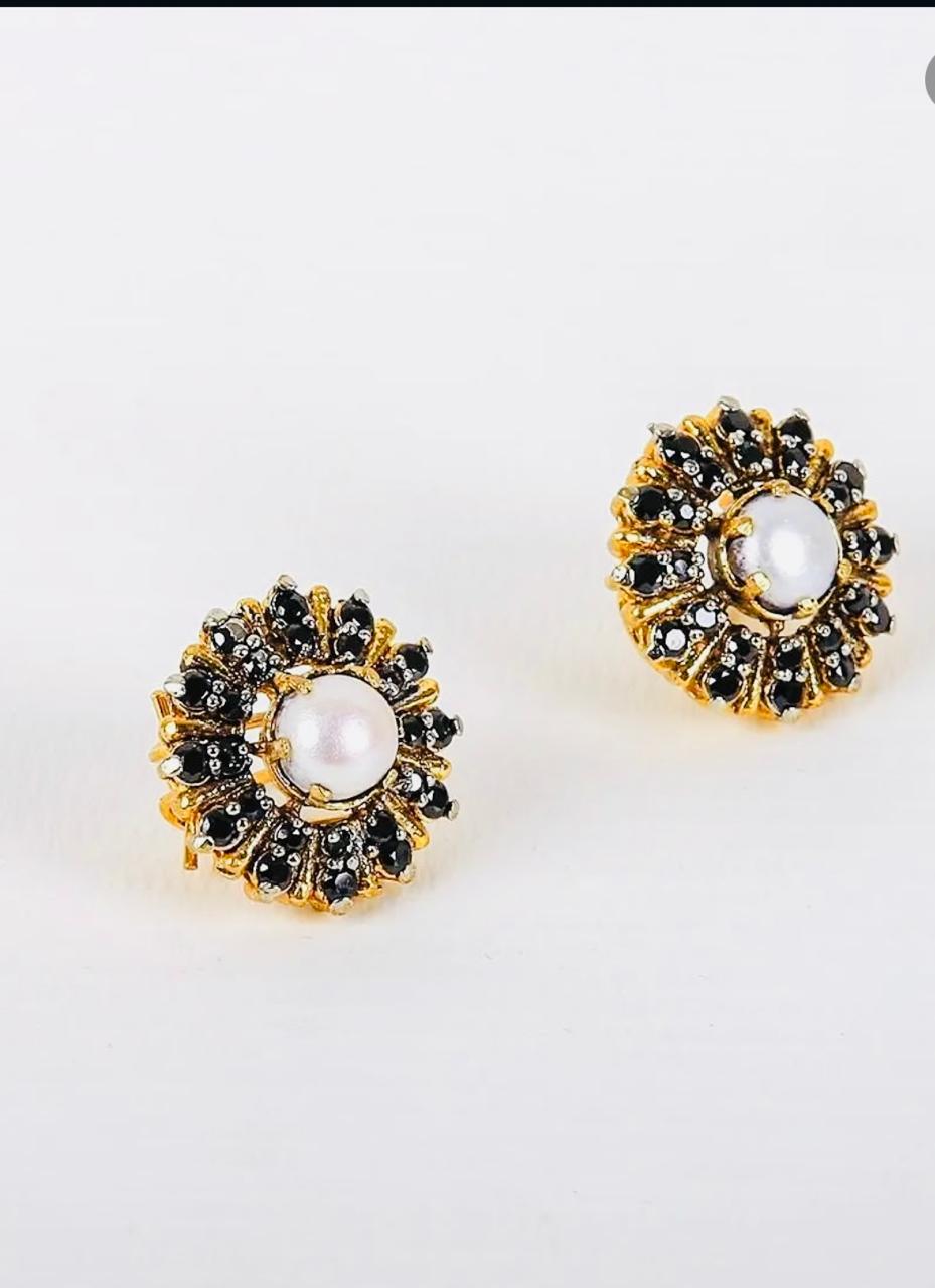 Multi-Color Gold-Plated Designer Earrings