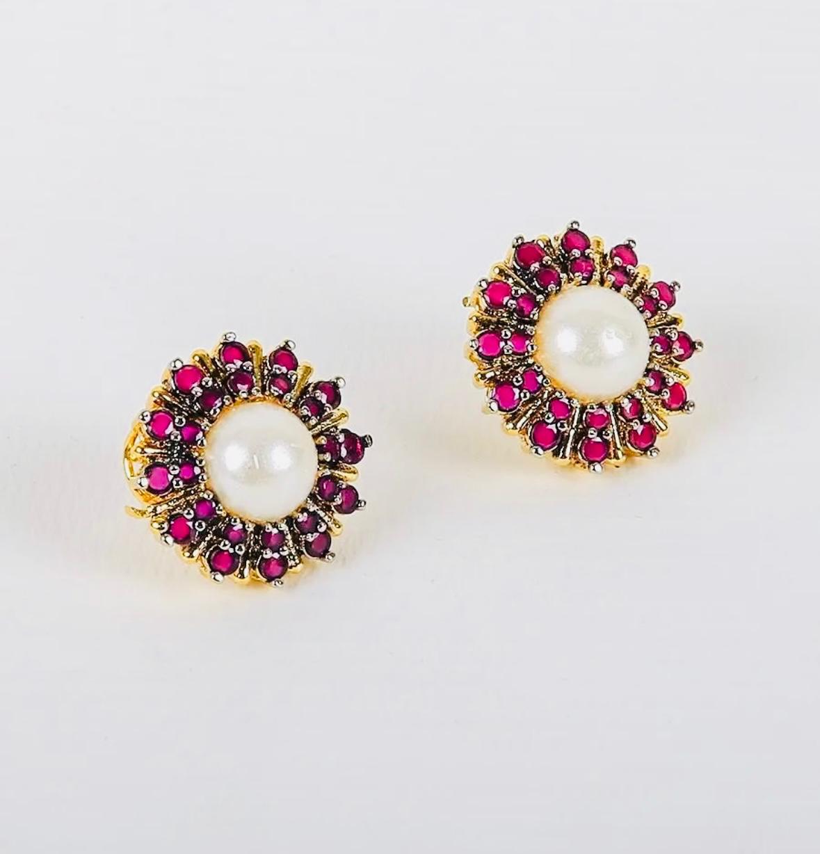 Multi-Color Gold-Plated Designer Earrings