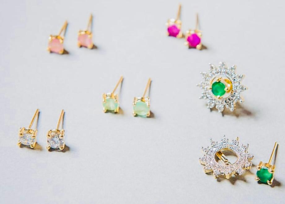 Convertible Crystal Floral Ear Tops