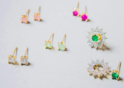 Convertible Crystal Floral Ear Tops